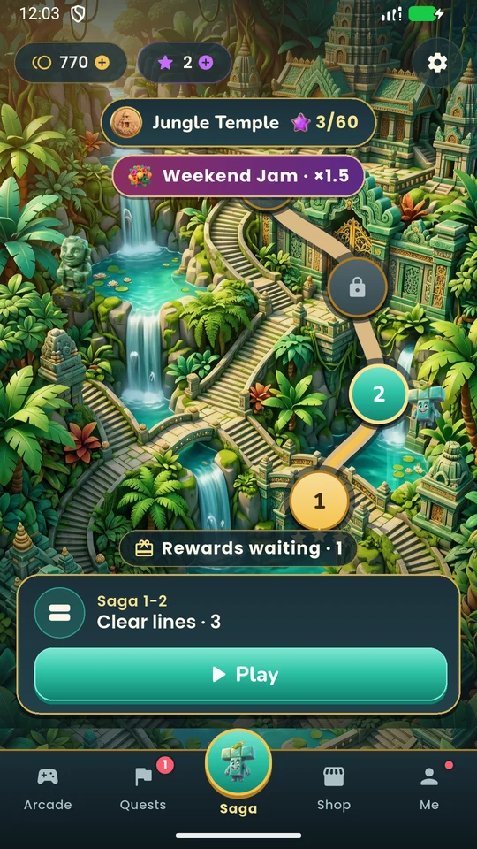 Blockfall Saga screenshot