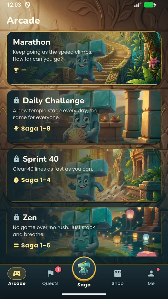 Blockfall Saga screenshot