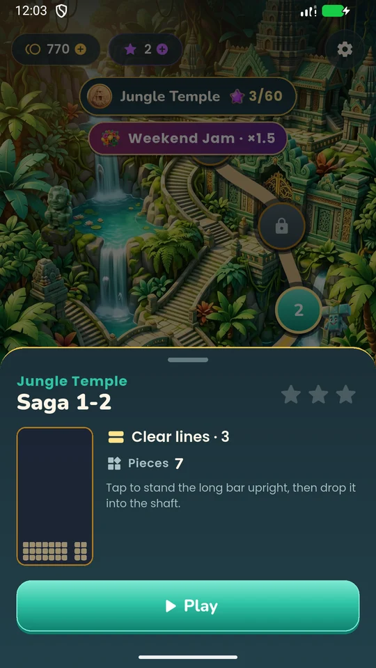 Blockfall Saga screenshot