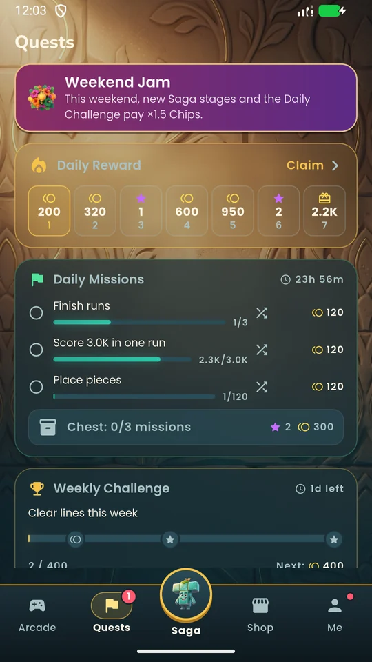 Blockfall Saga screenshot